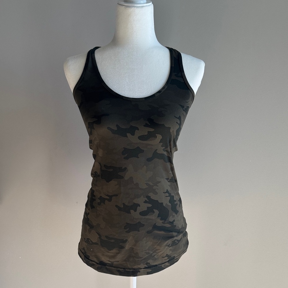 Lululemon Athletica Black Camo Tank Top